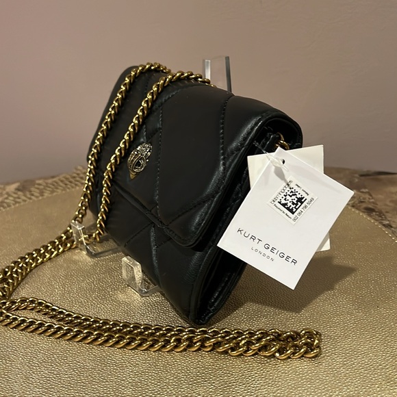 Kurt Geiger London Kensington Quilted Leather Chain Wallet - Picture 4 of 13